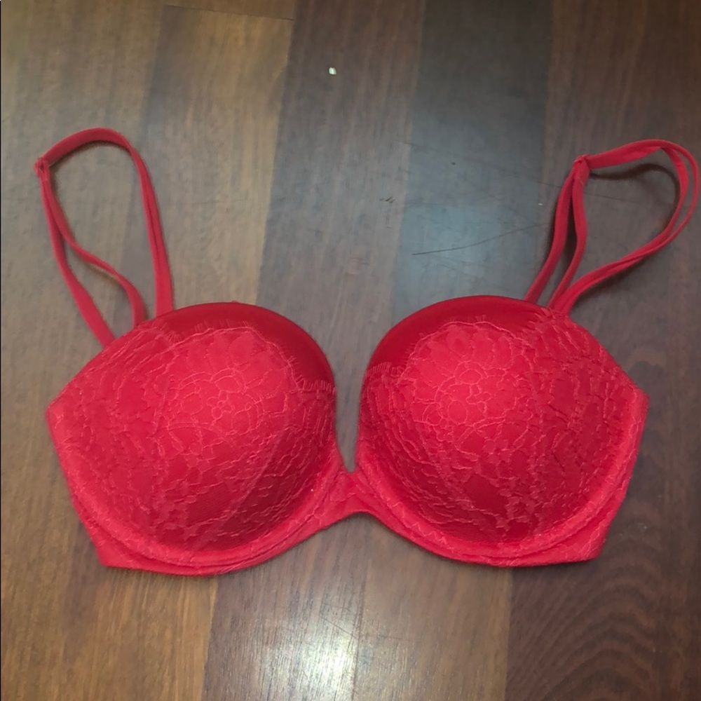 NWT Very Sexy Multi-way Strapless Red Bra 32DD
